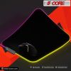 5 CORE Large RGB Gaming Mouse Pad Non-Slip Rubber Base, Waterproof 11.8 x 9.8 Inch LED Desk Mouse Mat Glowing 12 Modes Durable Stitched Edges, Great f
