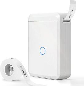 Label Maker Machine with Tape; D110 Portable Bluetooth Label Printer for Storage; Shipping; Barcode; Mailing; Office; Home; Organizing; Sticker Maker (Color: White)