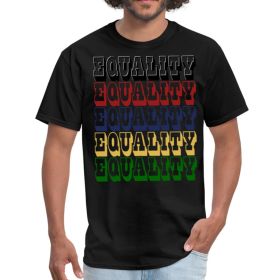Men's Short Sleeve T-Shirt, Equality Graphic Tee (Color: Black, size: S)